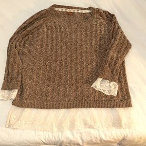 POL sweater with cream lace